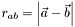 $ r_{ab}=\left| \vec{a} - \vec{b} \right| $